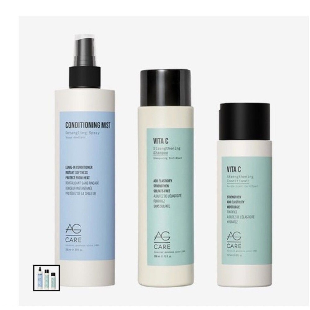 AG Care Conditioning Mist Vita C Strengthening Shampoo 10 oz Conditioner 8 oz